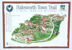 The Halesworth Town Trail sign