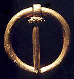 Gold Medieval ring brooch 13th or 14th Century