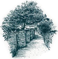Crinkle crankle wall, Rectory Lane
